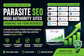 provide parasite SEO high authority sites ranking for your business