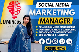 be your social marketing manager and content creator