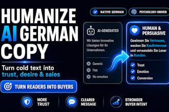 humanize your ai german copy and make it sell