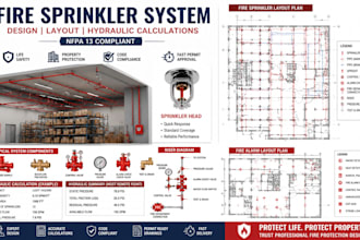 do california fire sprinkler design alarm layout hydraulic calculations