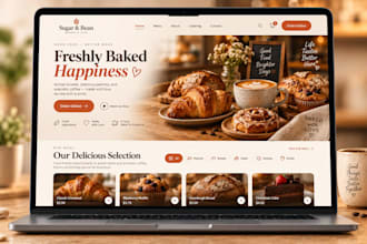 design a bakery or cafe website with online ordering