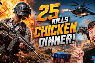 create high CTR pubg and gaming thumbnails
