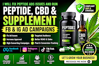 peptide, cbd and supplement ads marketing specialist