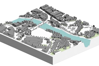 model accurate terrain from your map, give you rvt skp file for terrain model