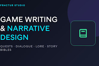 write immersive video game scripts and lore