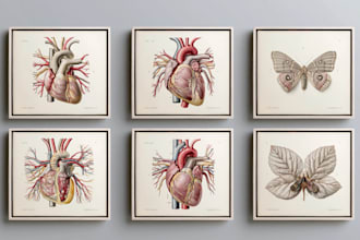 draw anatomy and medical vector illustration