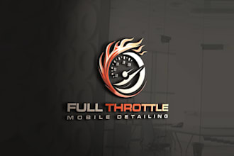 design premium mobile auto detailing service logo