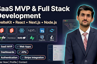 build fast saas mvps with sveltekit, react, tailwind and typescript
