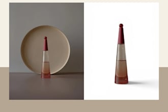 edit perfume bottle and cosmetic product photos professionally