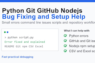 fix python git github nodejs errors and setup issues