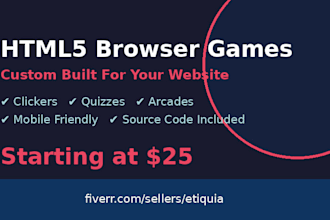 build a custom HTML5 browser game for your website