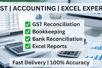 provide gst  accounting  reconciliation and excel services