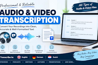 transcribe audio and video into accurate text