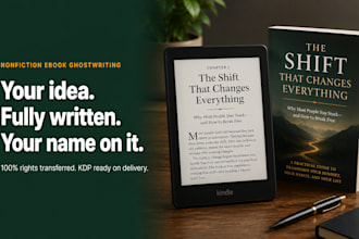 ghostwrite your nonfiction ebook or amazon kdp self help guide