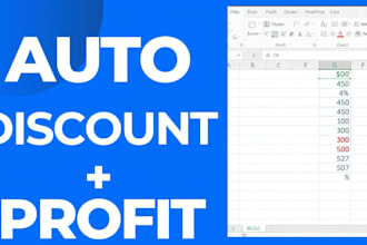 create excel pricing calculator with auto discount and profit formula