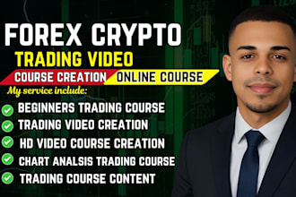 create forex trading, crypto trading online course, video course and ebook
