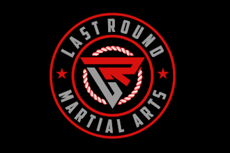 design round martial arts logo