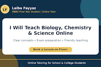 teach biology, science and medical subjects online
