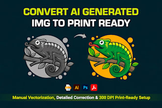 convert your ai generated design into a print ready vector file