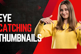 design eye catching youtube thumbnail for your video