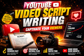 write engaging youtube video scripts