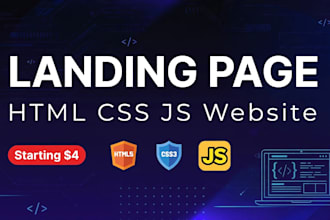 create a modern responsive landing page in html css js for your business