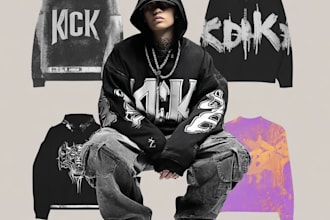 make modern streetwear designs for clothing brand