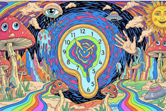 cerate a psychedelic surrealistic art for you