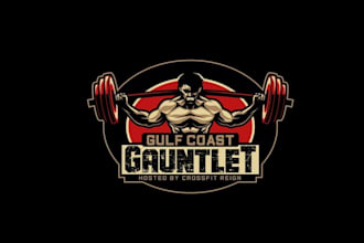 design motivation gym gulf coast gauntlet logo