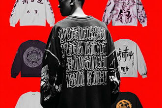 design edgy and modern streetwear design for you clothing