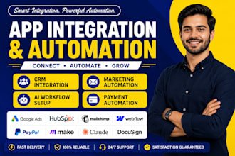integrate google ads webflow hubspot mailchimp apis zapier automation workflows