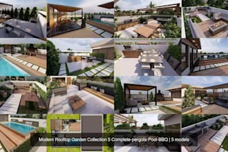 design landscape, front and back yard, rooftop, garden patio