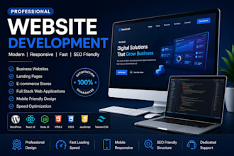 design and develop modern responsive websites and landing pages