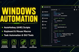 build custom autohotkey scripts and desktop macro automation