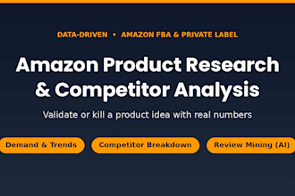 do amazon product research and competitor analysis with data