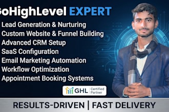 build gohighlevel  website, funnel and automation workflows
