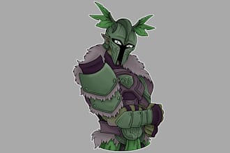 draw a fantasy dnd party or concept art