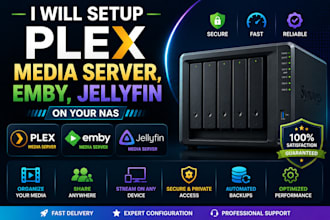 setup plex media server, emby, jellyfin in ubuntu synology windows qnaps unraid