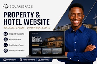 design a premium squarespace website for real estate, boutique hotels or agency