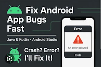 debug and fix bugs crashes errors issues in android app
