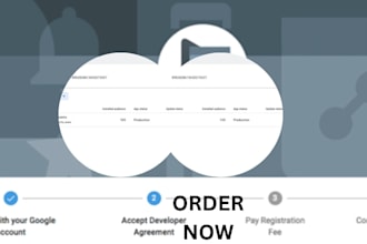 create a google console developer account for you