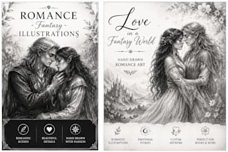 ebook cover design, dark romance book cover, fantasy KDP kindle cover art