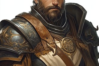 draw fantasy rpg and dnd characters for you