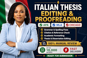 proofread and edit your italian thesis in apa, mla, or chicago style