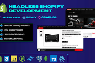 build a headless shopify store using hydrogen and react