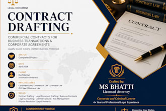 draft, review and edit legal contracts and agreements