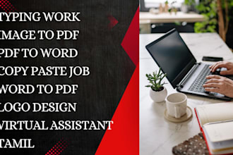 do copy paste, typing work, image to PDF convert, data entry