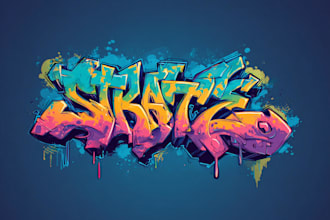 create modern street art graffiti logo for branding