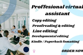 be virtual assistant,project management for author