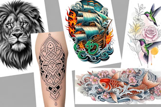 design a bold custom tattoo artwork